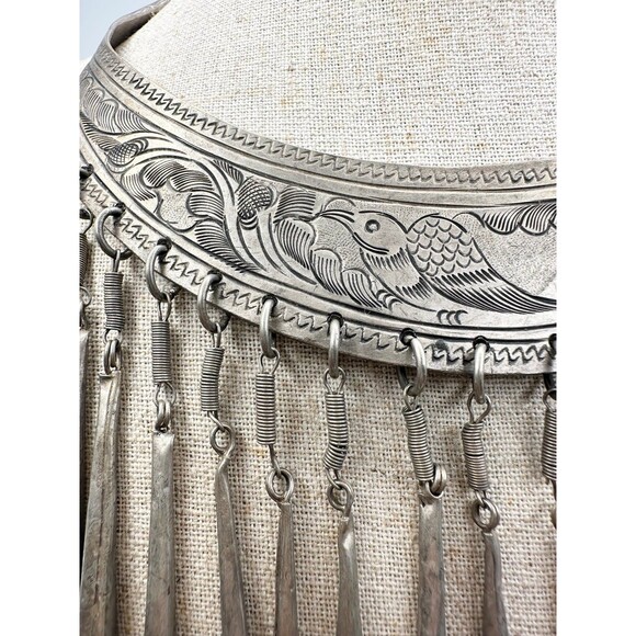 Thailand Hill tribe collar bib choker necklace - Picture 4 of 7